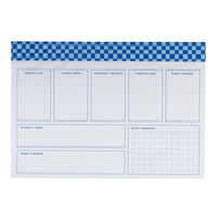 Pep Rally Weekly Pad-Weekly layout with sections for each day, including weekends