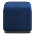 Modway Koda Performance Velvet Waterfall Stool - Black/Midnight Blue-Adjustable Foot Caps