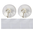Cosco Mounting Kit with 2 Suction Cups with Hook and 20 Adhesive Pads-The suction cups securely attach to smooth surfaces like glass and tile, while adhesive pads provide additional mounting flexibility