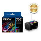 Epson 702 Ink Cartridge Combo Pack - Standard Capacity - Cyan/Magenta/Yellow-Worry-free handling - smudge, fade and water resistant prints 