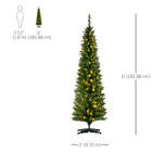 HOMCOM 6' Pre-Lit Artificial Christmas Tree with Warm White LED Lights - Green-Section design of branches make disassembly and storage quick and easy 