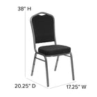Flash Furniture HERCULES Series Crown Back Stacking Banquet Chair with Silver Vein Frame - Black Dot Patterned Fabric-CA117 Fire Retardant Foam
