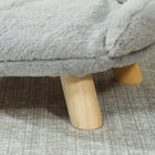 PawHut Elevated Dog Sofa Bed with Washable Cover - Grey-Colour: Grey 