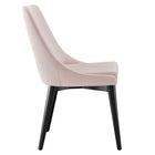 Modway Viscount Performance Velvet Dining Chair - Pink-Assembly Required