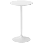 HOMCOM 40" Tall Round Bar Table - White-Modern design with sleek lines and smooth tabletop