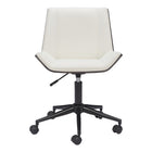 Zuo Maker Office Chair - White-Plush and durable faux leather fabric