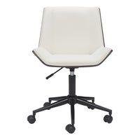 Zuo Maker Office Chair - White-Plush and durable faux leather fabric