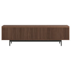 Hudson&Canal Whitman TV Stand for TV's up to 75" - Satin Walnut-A transitional design accommodates TVs up to 75" for your entertaining space