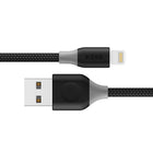 JCPal Linx MFI Certified Braided Lightning Sync & Charge Cable, 1.8m, Black (JCP6133)-Apple MFI Certified