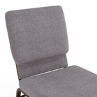 Flash Furniture HERCULES Series 18.5"W Church Chair with Book Rack - Gold Vein Frame - Grey Fabric-Steel Book Rack