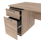 Bestar Aquarius Computer Desk - Rustic Brown & Graphite-Meets or exceeds ANSI/BIFMA performance standard