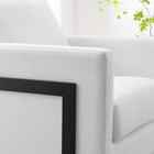 Modway Posse Upholstered Fabric Accent Chair - Black White-Durable Fabric