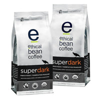 Ethical Bean Superdark French Roast Whole Bean Coffee - 12oz - 2 Pack-Fairtrade and Organic Certified