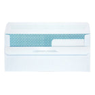 Staples Fold-and-Stick #9 Double Window Security Envelopes - 3-7/8" x 8-7/8" - White - 250 Pack-Square flap with side seam allows for easy insertion of forms