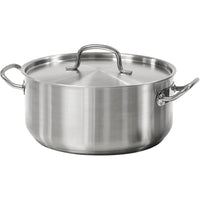 Tramontina Pro-Line Stainless Steel 9 Qt Covered Dutch Oven-Optimal 9-Quart Capacity: Ideal for preparing large meals, stews, soups, and slow-cooked dishes