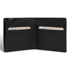 Champs Onyx Leather Zip Bi-Fold Wallet - Black-Bill compartment