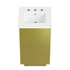 Modway Quantum 18" Bathroom Vanity - White/Gold-7