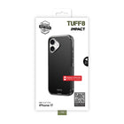 TUFF8 Impact Dual-layer Rugged Case for iPhone 17 - Black-Durable materials: Made from tough polycarbonate with a beveled camera guard for added lens protection