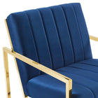 Modway Inspire Channel Tufted Performance Velvet Armchair - Navy-8