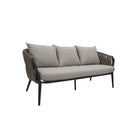 Backyard Lifestyles Nautique 4-Piece Conversation Patio Set - Charcoal-Powder Coated Aluminum Tube Frame w/Polyester Rope with inner rubber,