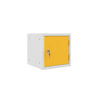 Ceha Canada OKK 12" Cube Locker - Yellow Door-DURABLE POWDER-COATED FINISH: Scratch-resistant and built to last
