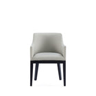 Manhattan Comfort Gansevoort 22.5" Modern Faux Leather Upholstered Dining Armchair - Stone Grey-Weight Capacity: 300 lb