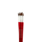 DBLG Imports Round Camel Hair Paint Brush - Size 6 - 12 Pack-Medium red handle