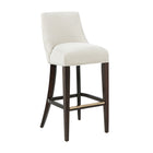 Manhattan Comfort Beever 18.9" Modern Chenille Upholstered Barstool - Cream - 2 Pack-Includes Footrest with Gold Metal Plate for a Touch of Elegance with Comfort