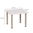 Beleduc Furniture - Santino Classroom Square Table -  60 L x 60 W cm - White-Ideal for kids to play, have meals, or study