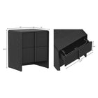 Manhattan Comfort Novara 22" Contemporary 2-Drawer Nightstand - Black-Textured Drawer Fronts: Vertical fluted detailing adds visual interest and a refined, modern look