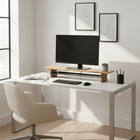 Decent Living Monitor Stand/Riser - Solid Maple-Stand top sizes: 880mm L x 200mm W/ 34.5" L x 8" W