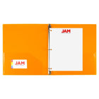 JAM Paper Plastic 0.5" 3-Ring Binder - Orange-Quantity: Sold Individually | Made to be long lasting and resist tearing or bending, easy to clean.