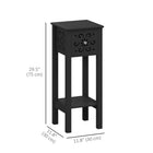 HOMCOM Nightstand - Black - Set of 2-Anti-tipping design ensures safer usage