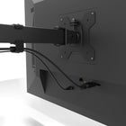 Kanto Dual Monitor Desktop Mount - Cable Management Clips - Black-90° swivel left or right