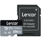 Lexar Professional 1066X MicroSDXC SILVER Series - 256GB - Black-Leverages UHS-I technology to deliver read speeds up to 160MB/s