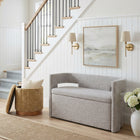 Zuo Papua Storage Bench - Grey-Dimensions: 20.9" L x 54.3" W x 27.6" H