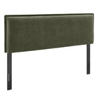 Modway Camille Upholstered Linen Blend Queen Size Headboard - Sage-Woven Linen Blend