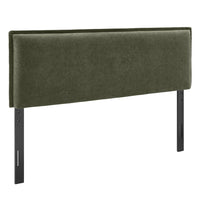 Modway Camille Upholstered Linen Blend Queen Size Headboard - Sage-Woven Linen Blend