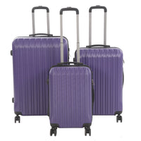 Nicci 3-Piece Luggage Set - Grove Collection - Purple-ABS outer shell