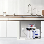 iSpring RCC1UP-AK 7-Stage Reverse Osmosis Alkaline System with Pump and UV-Booster Pump: Ensures consistent RO performance by pressurizing water through the membrane, improving efficiency and reducing wastewater compared to pumpless models