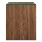 Modway Render 62" Wall-Mount Double Sink Bathroom Vanity - Walnut/Black-Storage Cabinet With Glass Top
