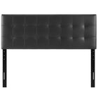 Modway Lily Upholstered Vinyl Full Headboard - Black-Smooth vinyl upholstering