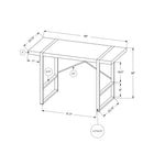Monarch Specialties 7659 48" Computer Desk - Modern Taupe/Black Metal-Assembly required: Illustrated instructions and all hardware are provided for convenience (additional tools may be needed).