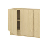Manhattan Comfort Ardea 60" Contemporary 4-Door Sideboard - Natural Oak-Concealed storage ideal for dining rooms, living areas, or entryways