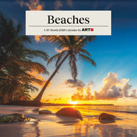 DateWorks 2026 16-Month Mini Wall Calendar - 7" x 7" - Beaches - English-7.00" x 7.00"