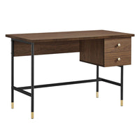Modway Nexus 47" Office Desk - Black Walnut-Modern Home Office Desk