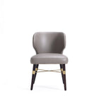Manhattan Comfort Strine 21.65" Modern Velvet and Leatherette Upholstered Dining Chair - Dark Taupe-10