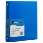 JAM Paper Plastic 1" 3-Ring Binder - Blue-Colour: Blue | Be stylish and organized with colourful binders.