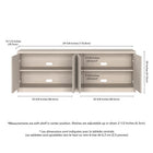 Hudson&Canal Renad TV Stand for TV's up to 78" - Alder White-8