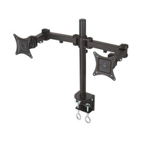TygerClaw 13" to 27" Dual Monitor Desk Clam Mount-Provides flexibility for a variety of monitor sizes